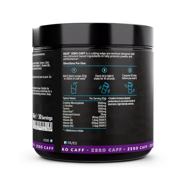 Raze Zero Caffeine Pre Workout Protein Works HolySupps.nl