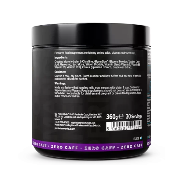Raze Zero Caffeine Pre Workout Protein Works HolySupps.nl