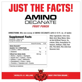 Alternative view of Amino Decanate (370gr) - Musclemeds