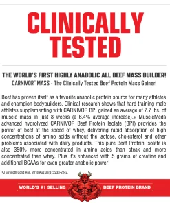 Carnivor Mass - 100% Beef Protein Mass Gainer 2,6KG - Musclemeds – Bild 4