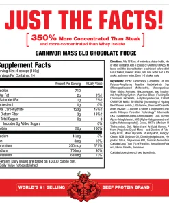 Een andere kijk op Carnivor Mass - 100% Beef Protein Mass Gainer 2,6KG - Musclemeds