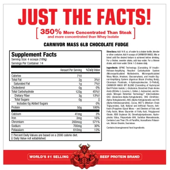 Een andere kijk op Carnivor Mass - 100% Beef Protein Mass Gainer 2,6KG - Musclemeds