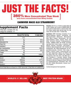 Carnivor Mass - 100% Beef Protein Mass Gainer 2,6KG - Musclemeds – Bild 5