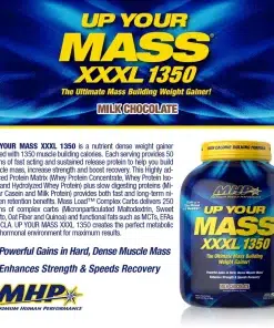 UP YOUR MASS XXXL 1350 - MASSGAINER - 2,7KG - MHP STRONG - Afbeelding 4