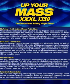 UP YOUR MASS XXXL 1350 - MASSGAINER - 2,7KG - MHP STRONG - Afbeelding 7