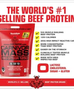Carnivor Mass Big Steer 1250 - 6,7KG - Musclemeds - Imagen 4